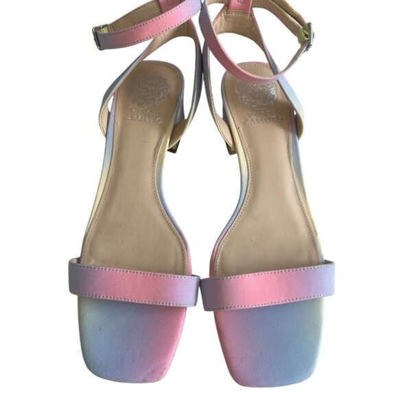 VINCE CAMUTO Pastel Ombré Kitten Heels Sandals Size 8.5 - Picture 4 of 9